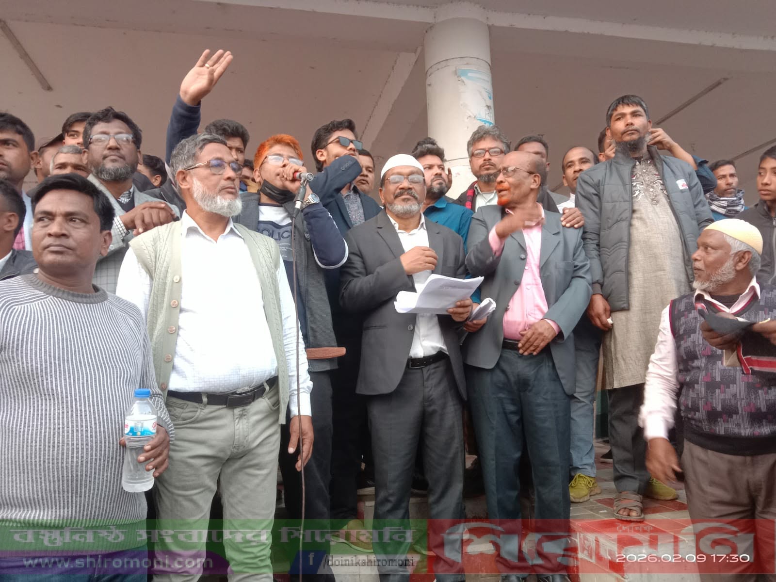 নীলফামারী–৪ আসনে জাতীয় পার্টি প্রার্থীর নেতৃত্বে মিছিল