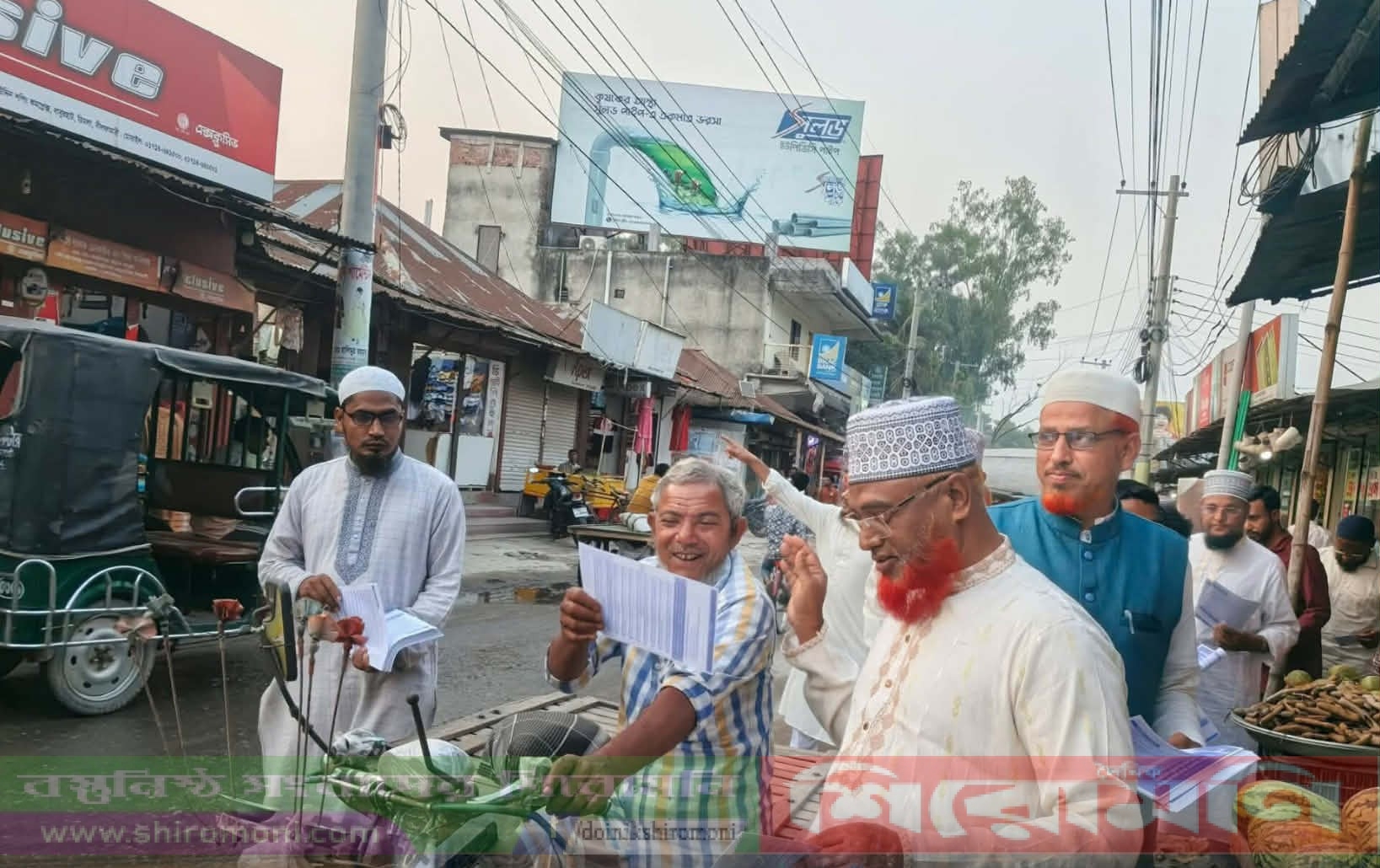 ডিমলায় গণভোটের রায় বাস্তবায়নের দাবিতে লিফলেট বিতরণ