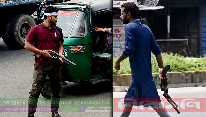 চট্টগ্রাম সীতাকুণ্ডে বিএনপির প্রতিষ্ঠাবার্ষিকী কর্মসূচিতে অস্ত্র হাতে দুই যুবক